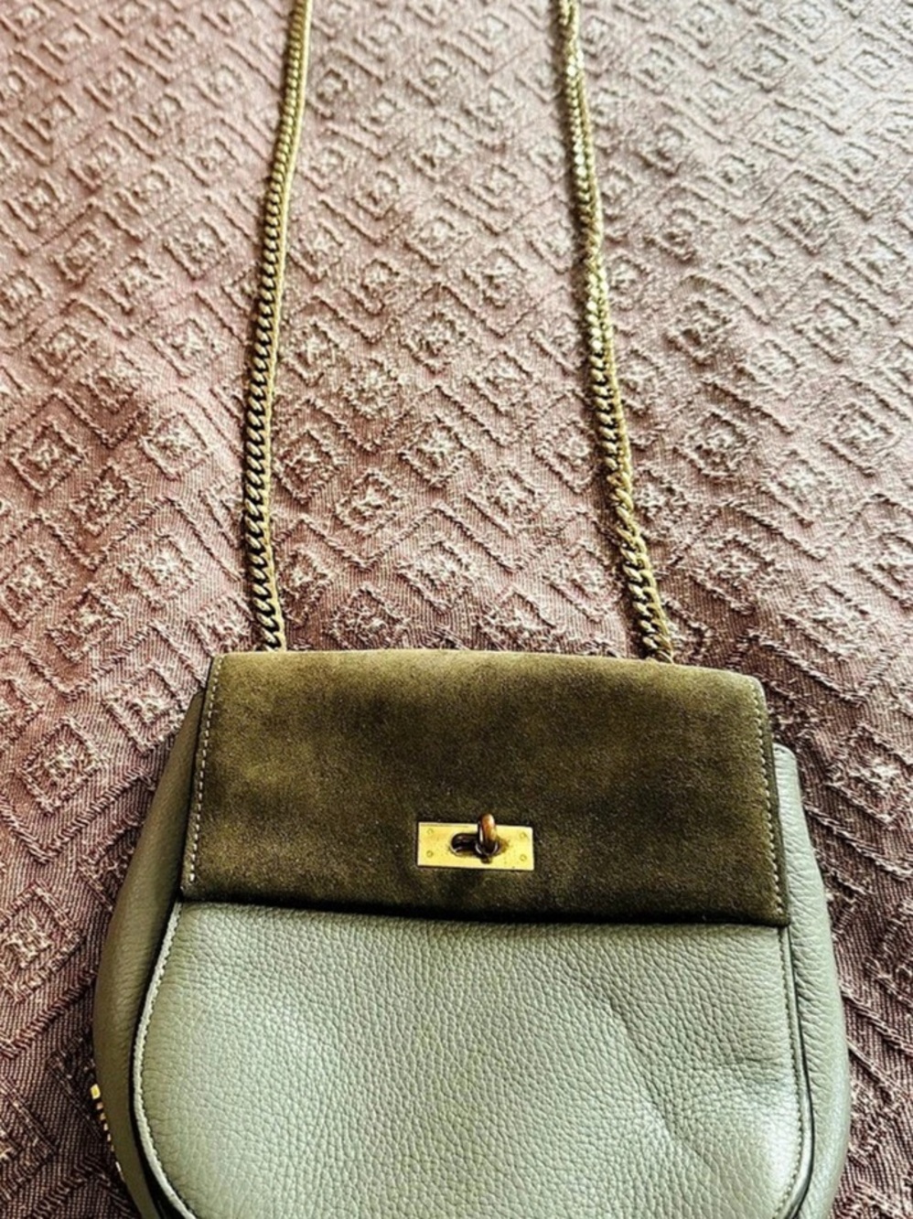 THACKER Shoulder Bag in Green & Gray